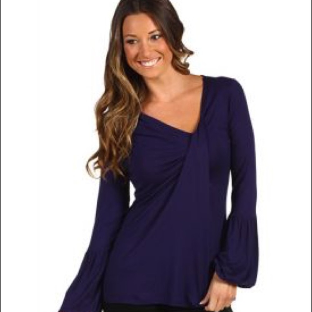 Elie Tahari MASON KNIT TOP NWT!!Magenta SZ L